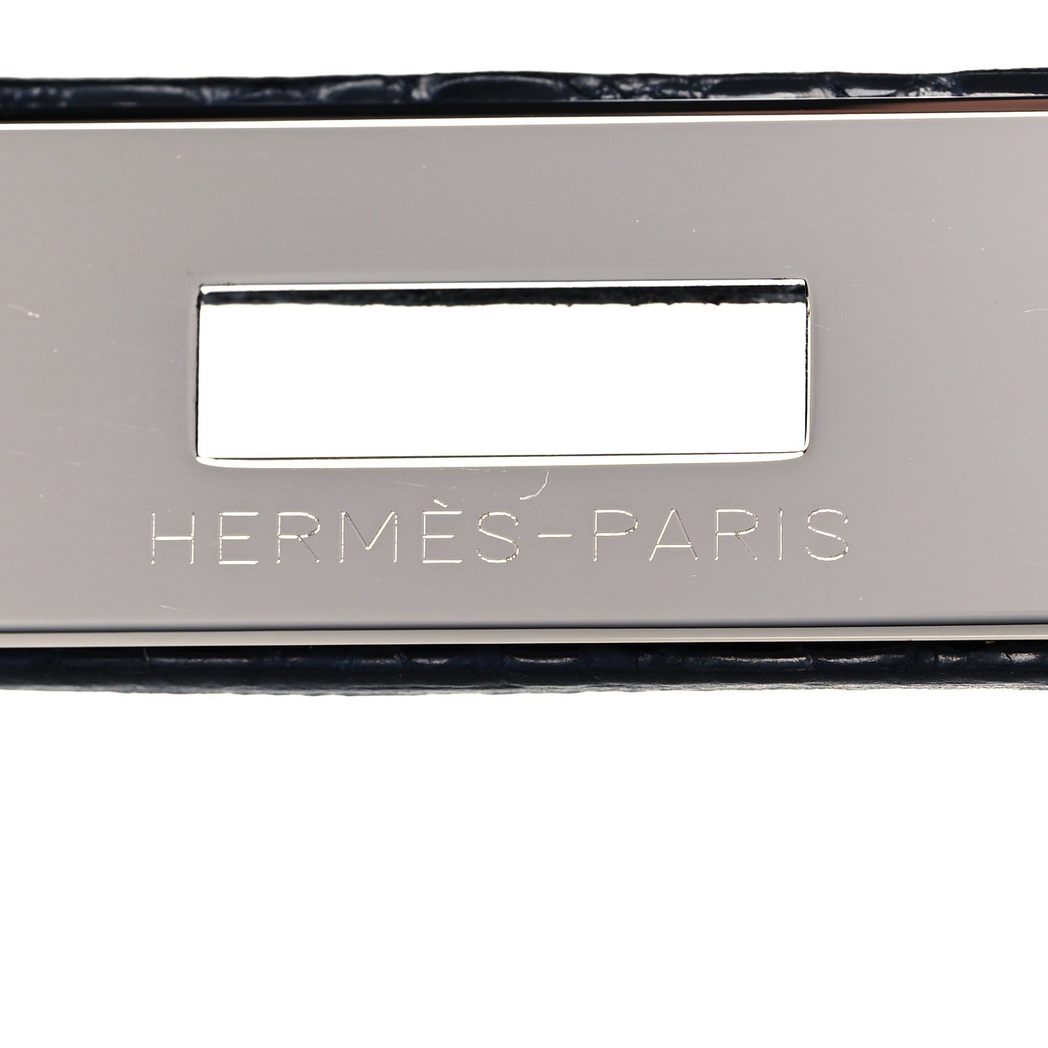 Hermes Shiny Porosus Crocodile Birkin 30 Bleu Marine 31 of 35
