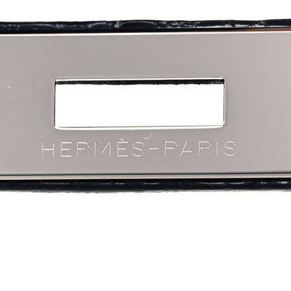 Hermes Shiny Porosus Crocodile Birkin 30 Bleu Marine 31 of 35