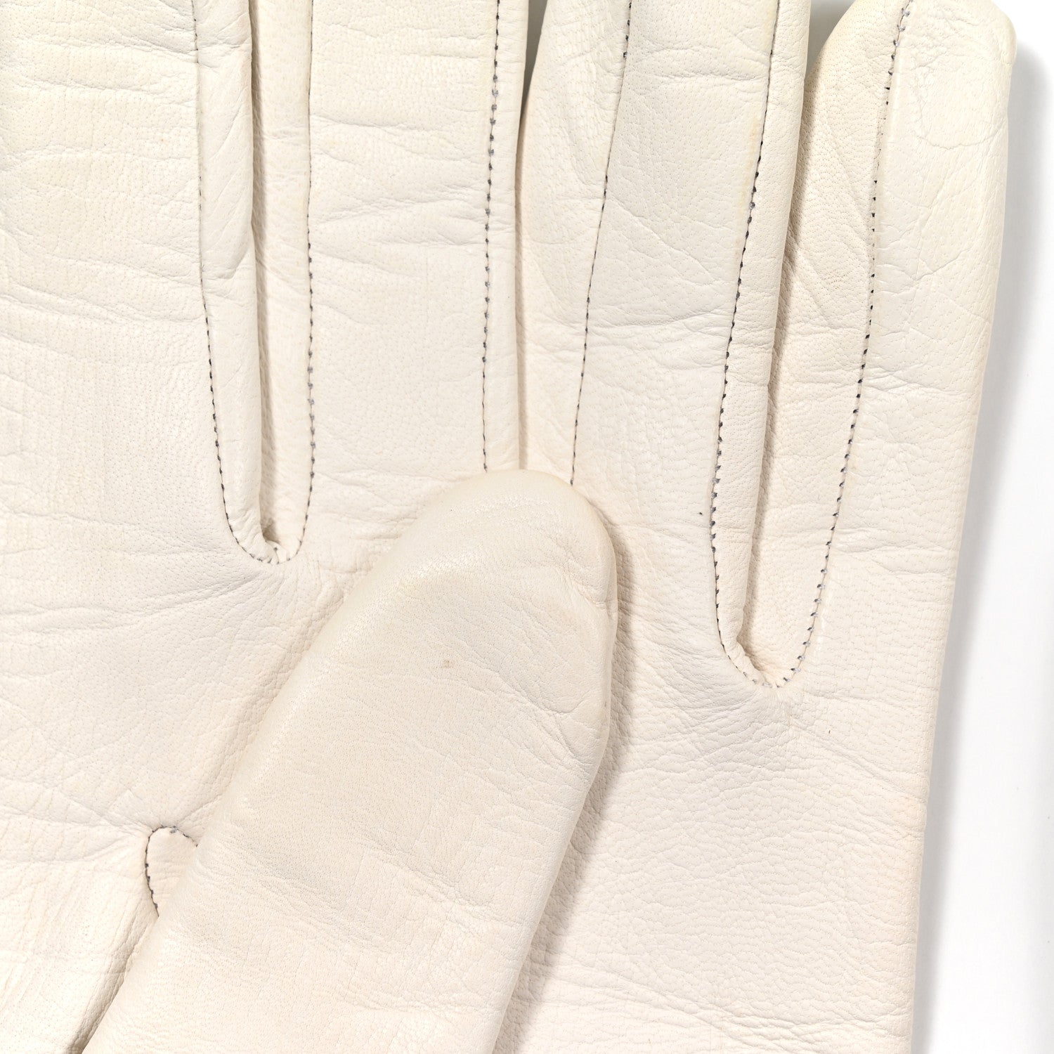 Chanel Lambskin Gloves 7.5 White 6 of 8