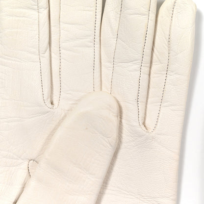 Chanel Lambskin Gloves 7.5 White 6 of 8