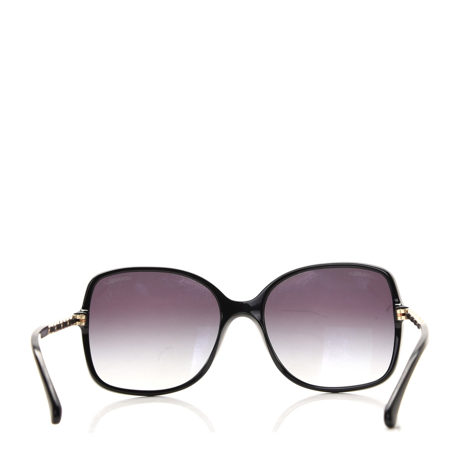 Chanel Lambskin Square Chain Sunglasses 5210-Q Black 3 of 7