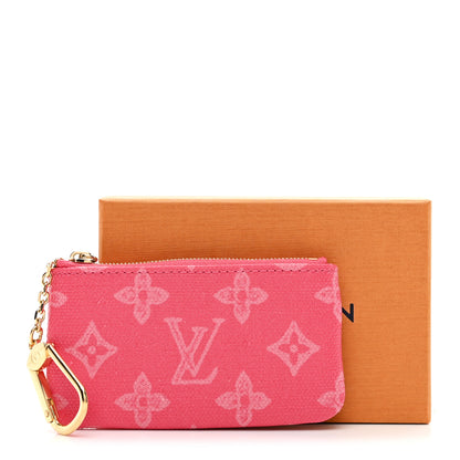 Louis Vuitton Monogram Origine Lin Key Pouch Rose Ruban 7 of 7
