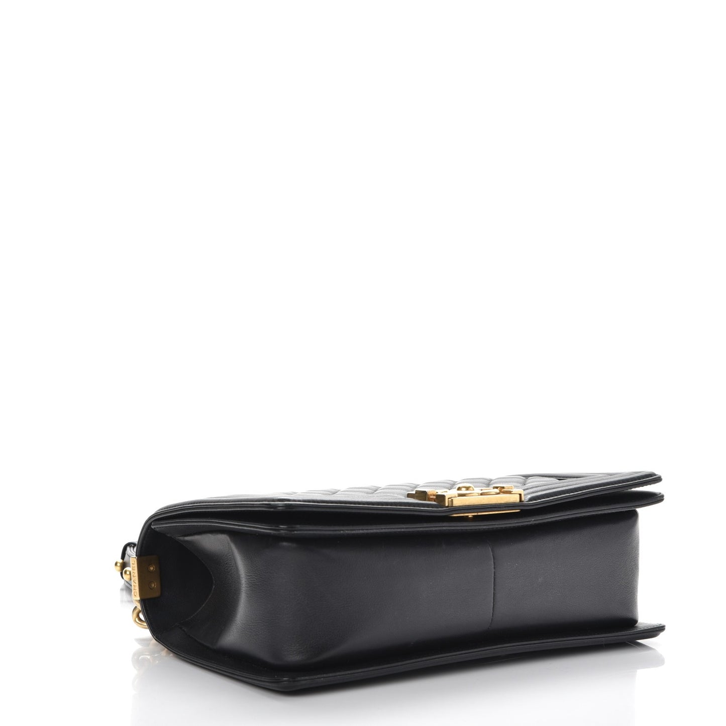 Calfskin Quilted Medium Boy Flap Black