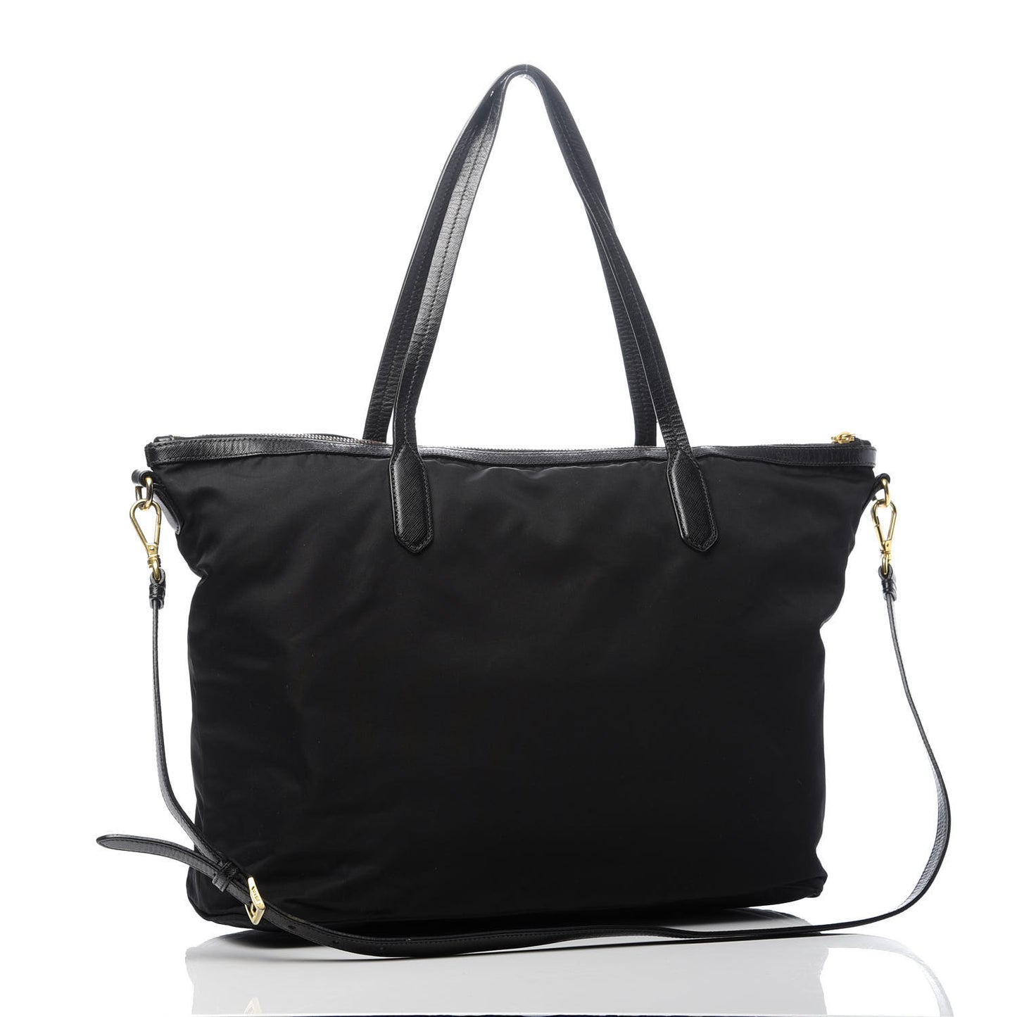 Tessuto Nylon Saffiano Tote Black