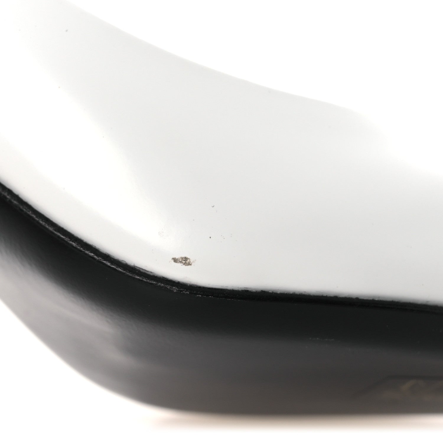 Prada Spazzolato Triangle Logo Pointed Toe 75mm Slingback Pumps 38 White 13 of 13
