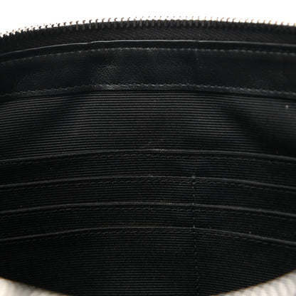 Saint Laurent Calfskin Matelasse Monogram Cassandre Tablet Pouch Black 9 of 11