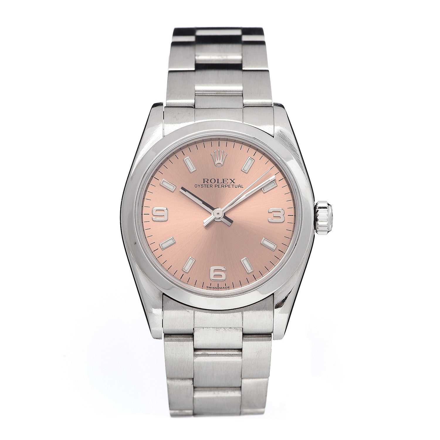 Rolex Stainless Steel 31mm Oyster Perpetual Watch Pink 77080 1 of 6