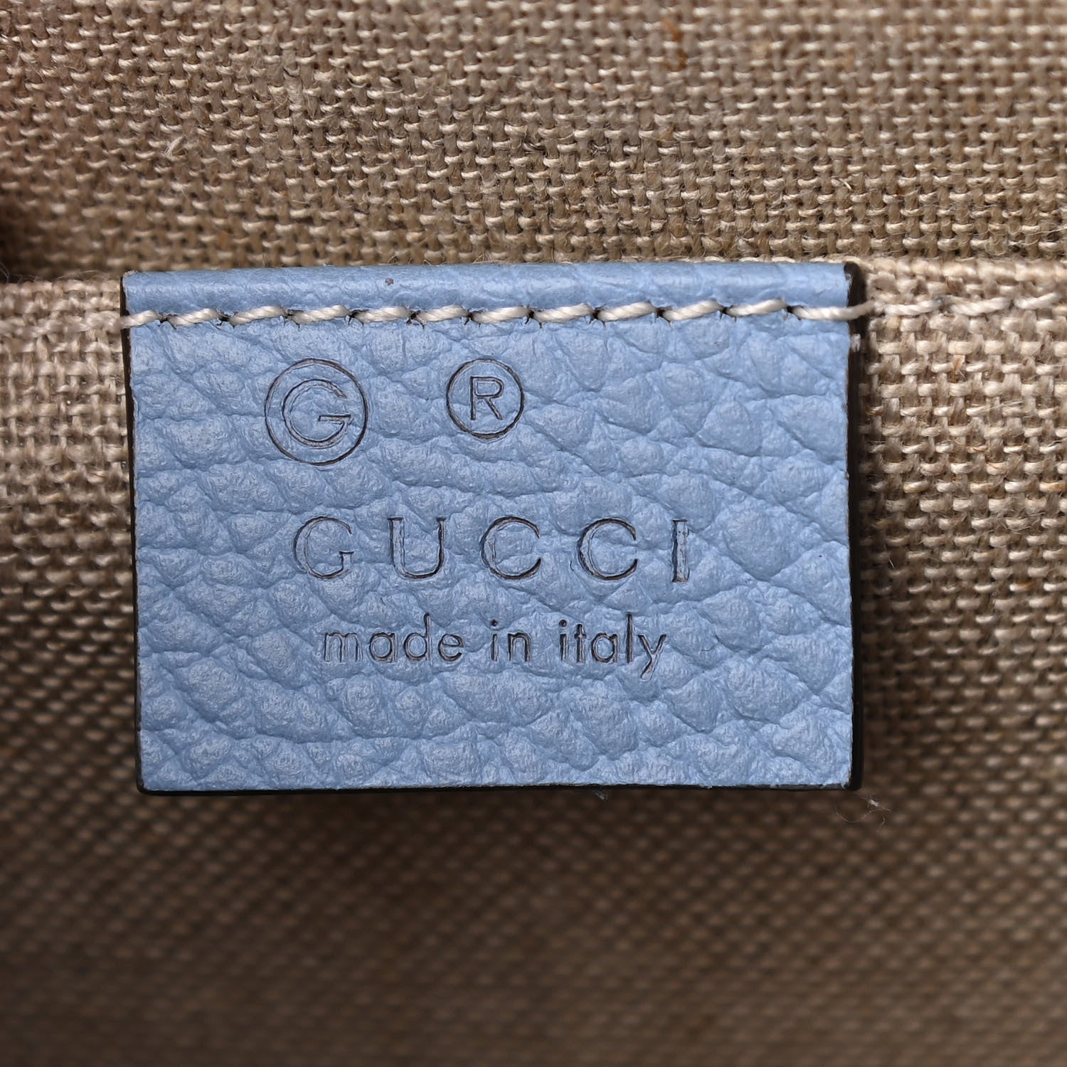 Gucci Dollar Calfskin Small Interlocking G Shoulder Bag Mineral Blue 6 of 10