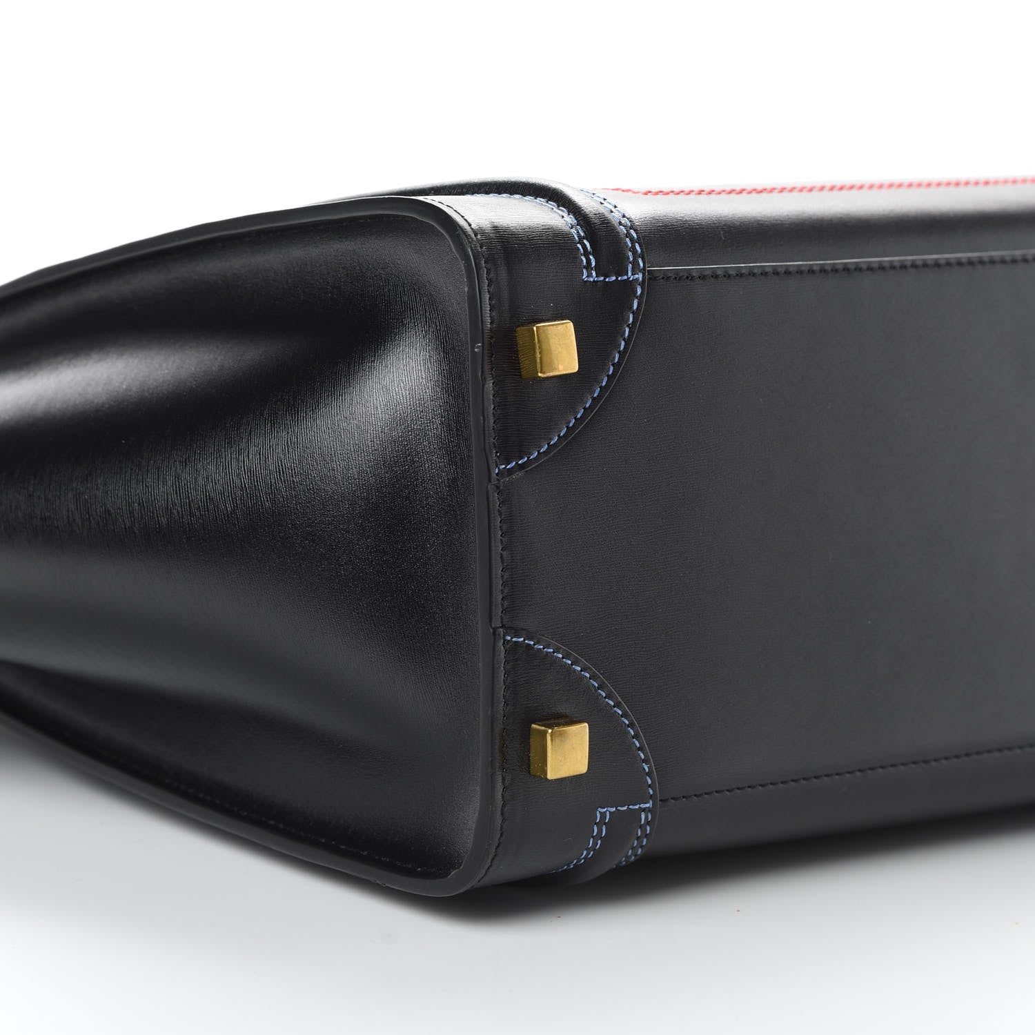 Celine Smooth Calfskin Multicolor Double Stitching Micro Luggage Black 9 of 11