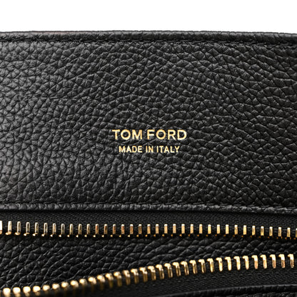 Tom Ford Pebbled Calfskin Medium Jennifer Zip Tote Black 5 of 13