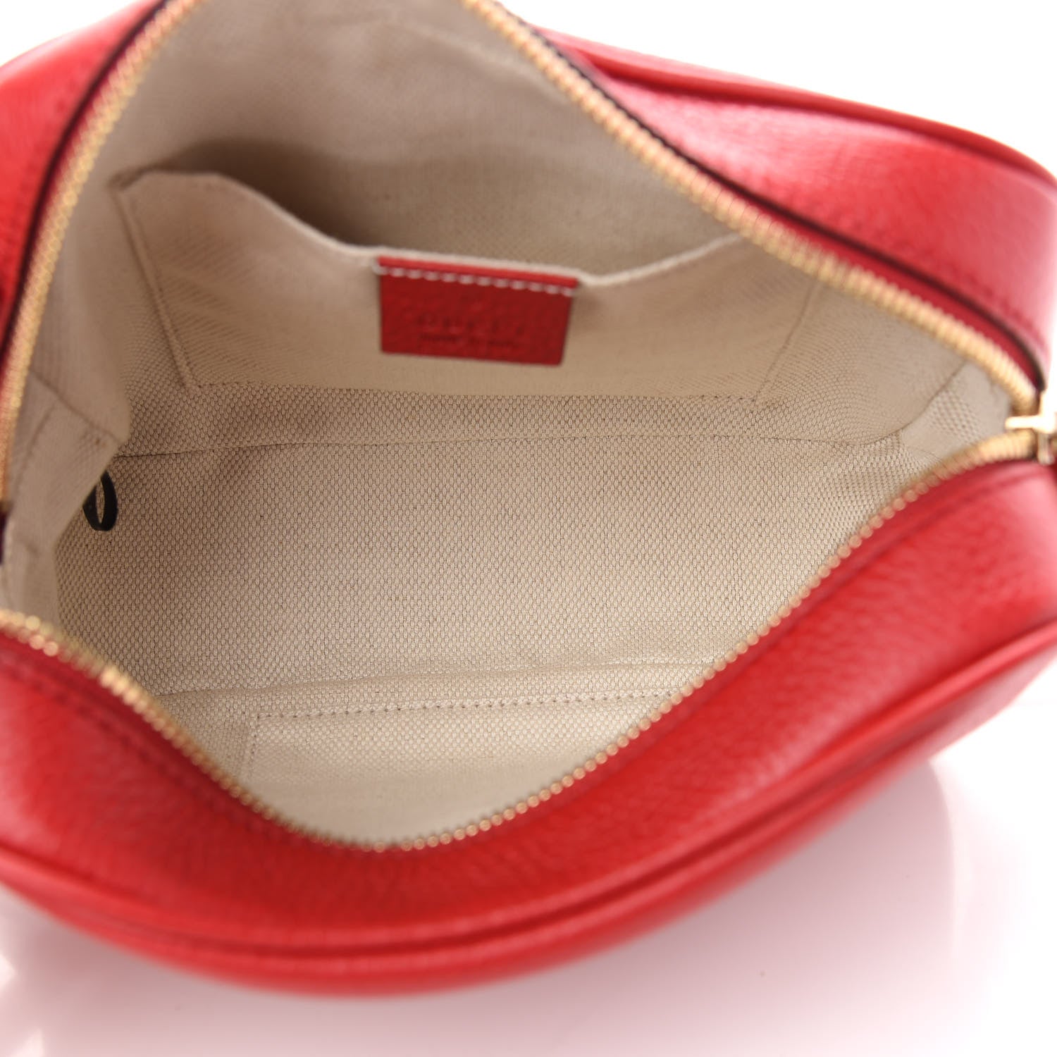 Gucci Pebbled Calfskin Small Soho Disco Bag Tabasco Red 5 of 9