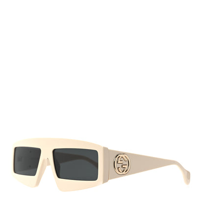 Gucci Acetate Shield Sunglasses GG0358S White 1 of 8