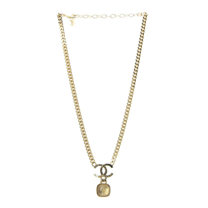 Chanel Metal Natural Stones CC Necklace Gold 3 of 5