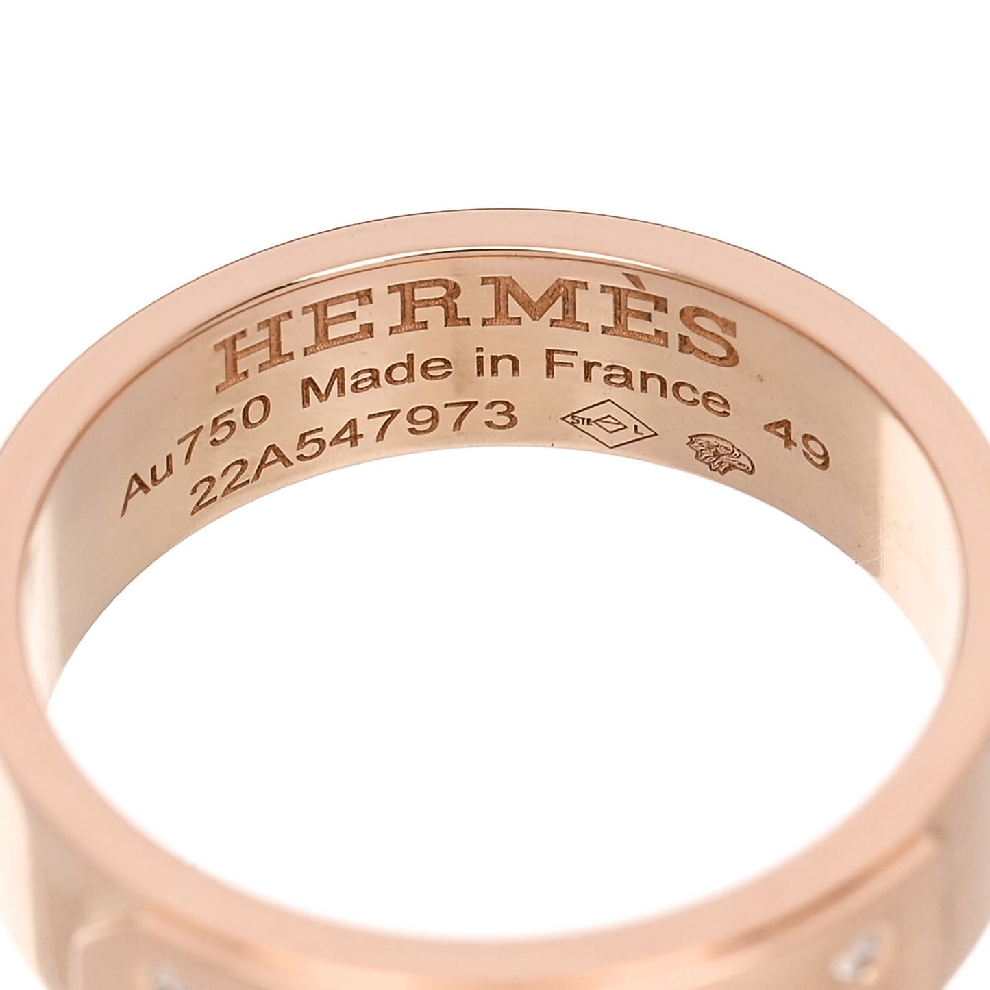 18K Rose Gold Diamond PM Kelly Ring 49 5