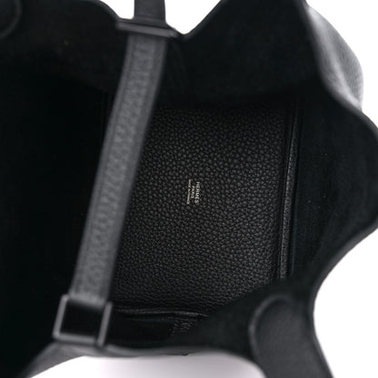 Hermes Taurillon Clemence Monochrome Picotin Lock 18 PM Black 5 of 9
