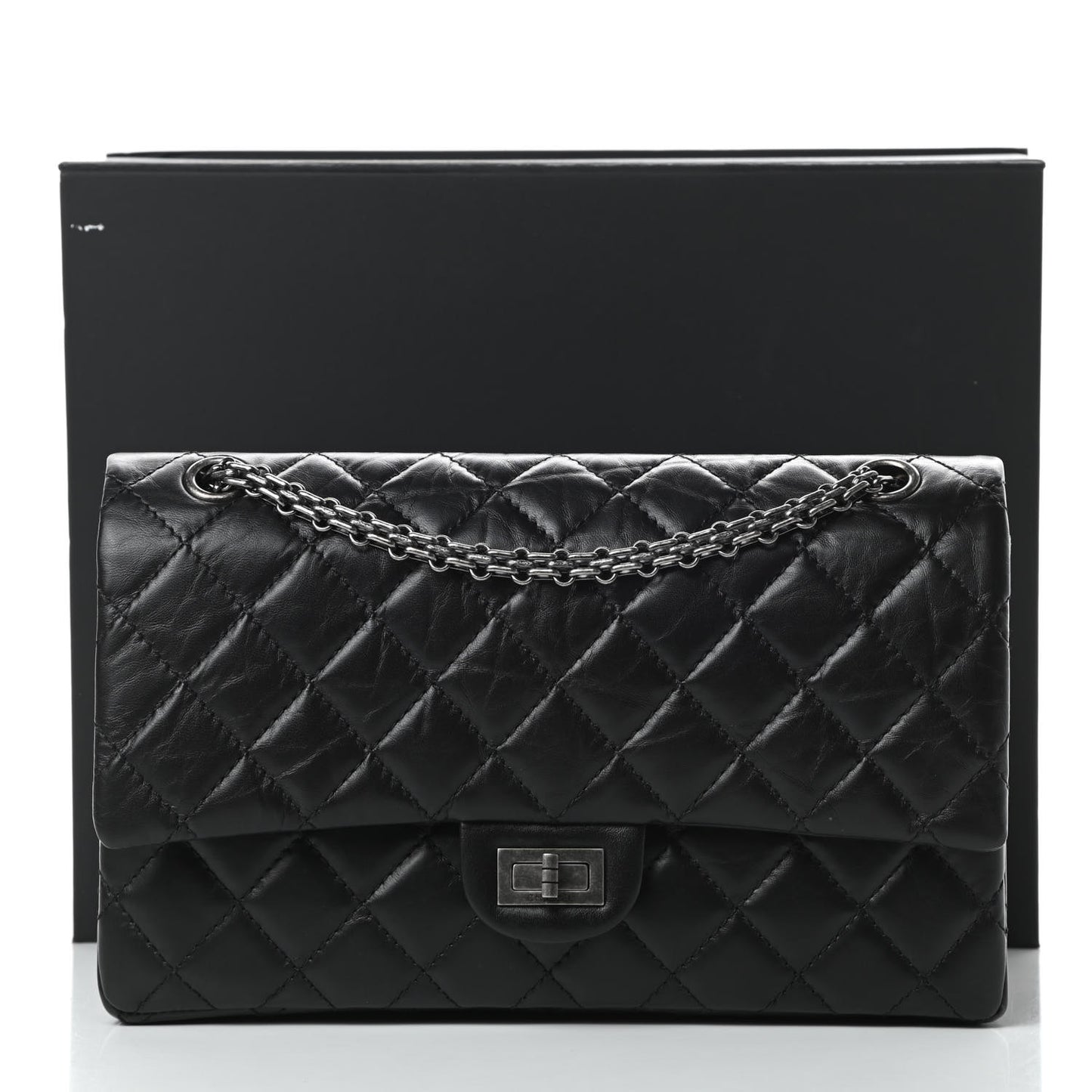 Aged Calfskin Quilted 2.55 Reissue 226 Black