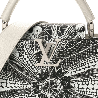Louis Vuitton LV X YK Taurillon Psychedelic Capucines MM Black White 7 of 11