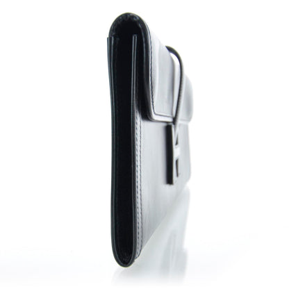 Hermes Box Leather Jige Clutch Black 3 of 9