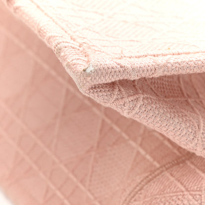 Christian Dior Canvas Embroidered Cannage Medium Book Tote Bois De Rose 11 of 13