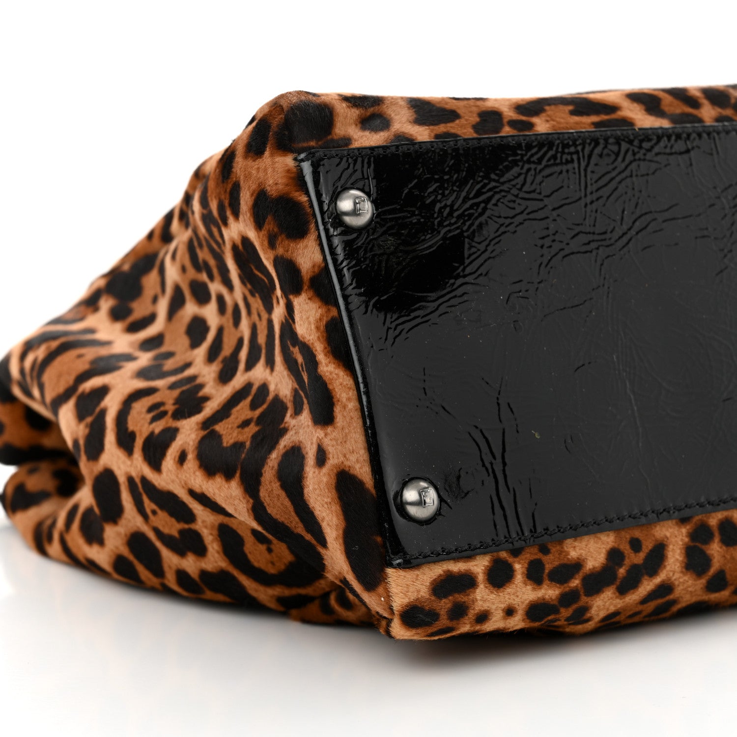 Fendi Calf Hair Leopard Print Zucca Large Peekaboo Iconic Satchel Tobacco 8 of 9