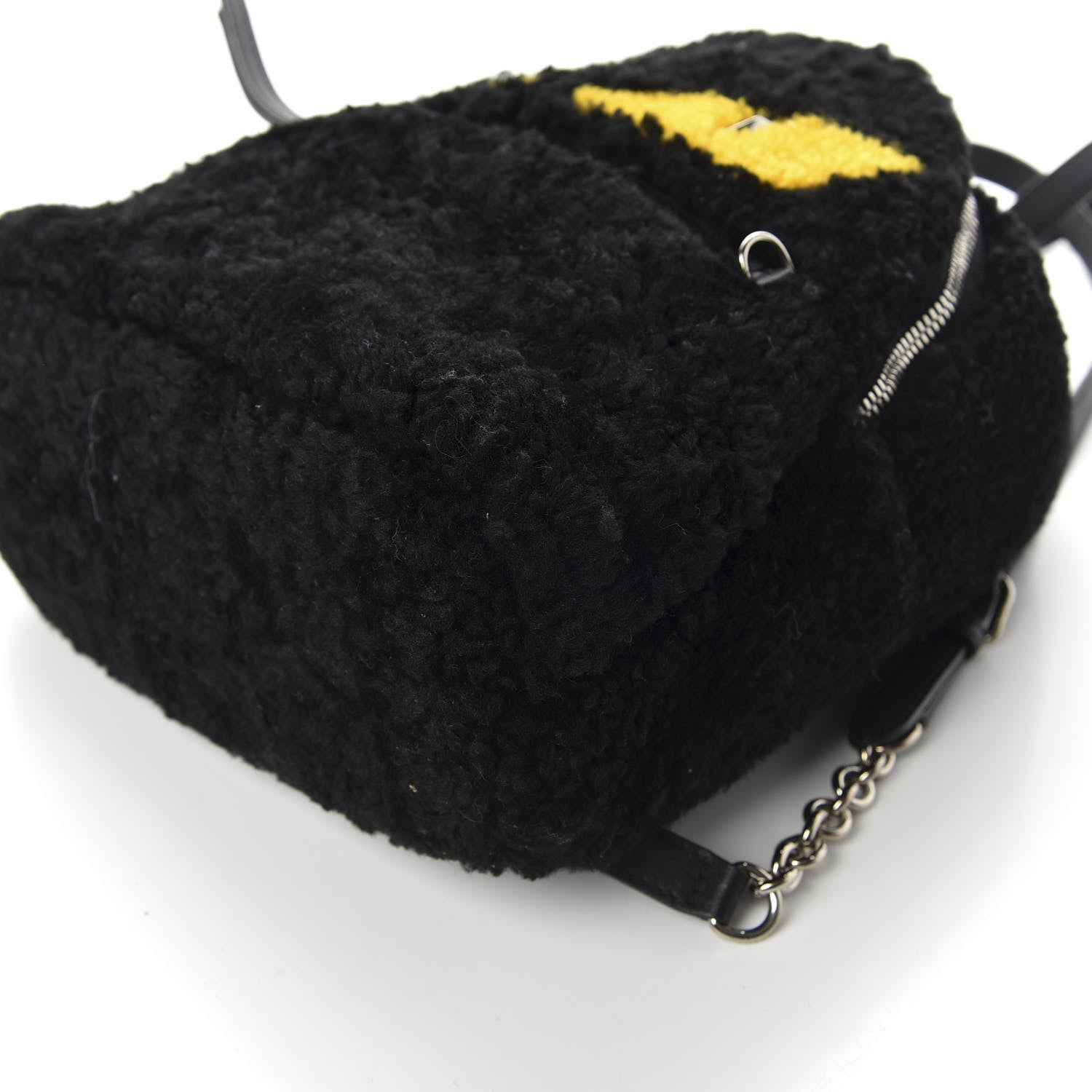 Fendi Shearling Monster Mini Bag Bug Backpack Black 11 of 11