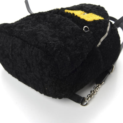 Fendi Shearling Monster Mini Bag Bug Backpack Black 11 of 11