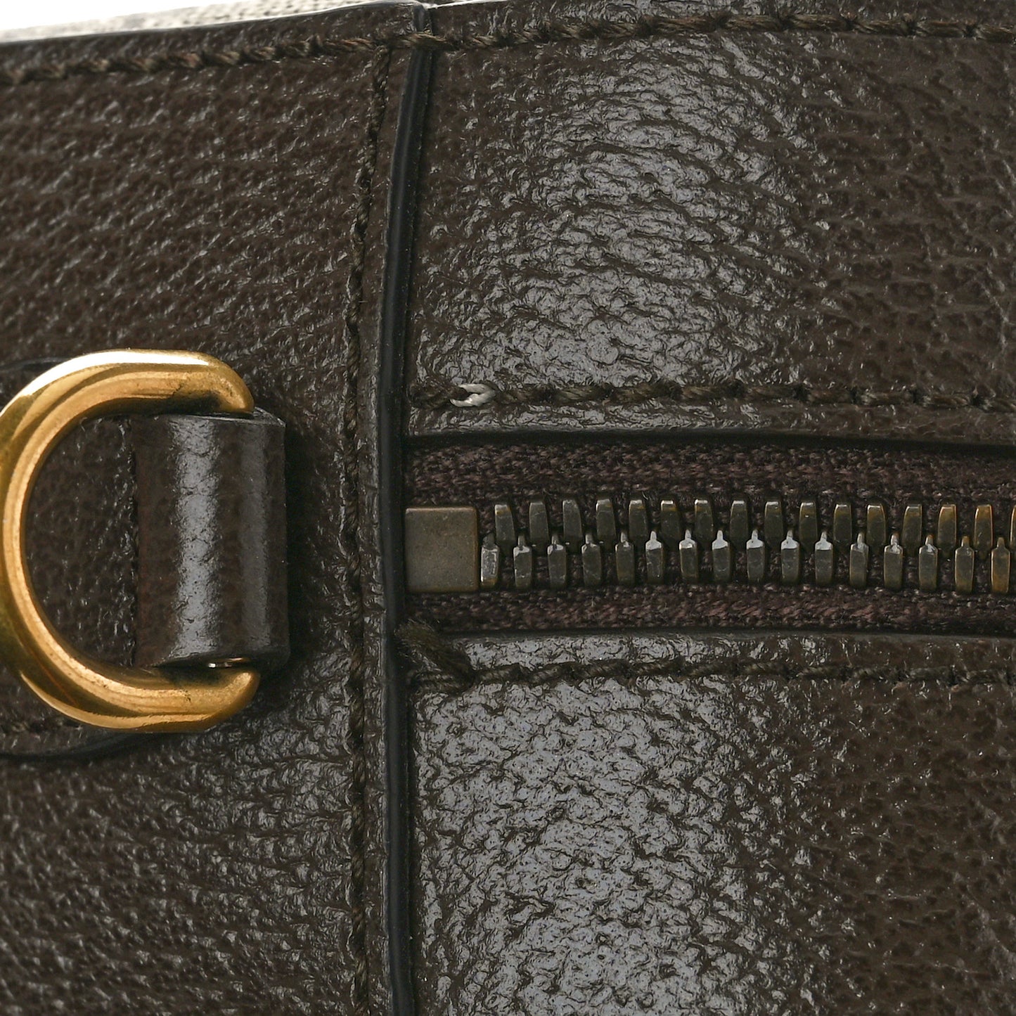GG Supreme Monogram Textured Dollar Calfskin Web Ophidia Wristlet Shoulder Bag Beige Ebony New Acero