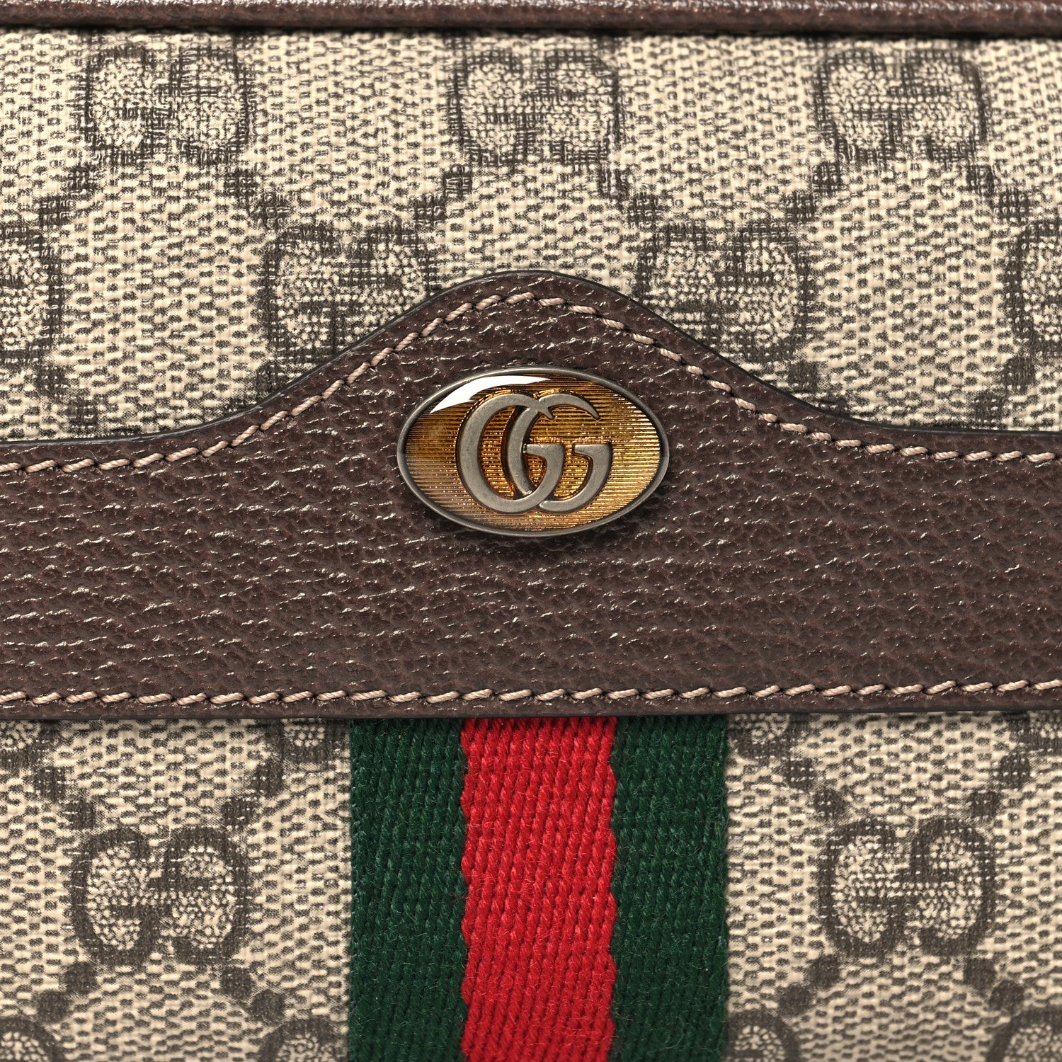 Gucci GG Supreme Monogram Web Mini Ophidia GG Bag Brown 8 of 11
