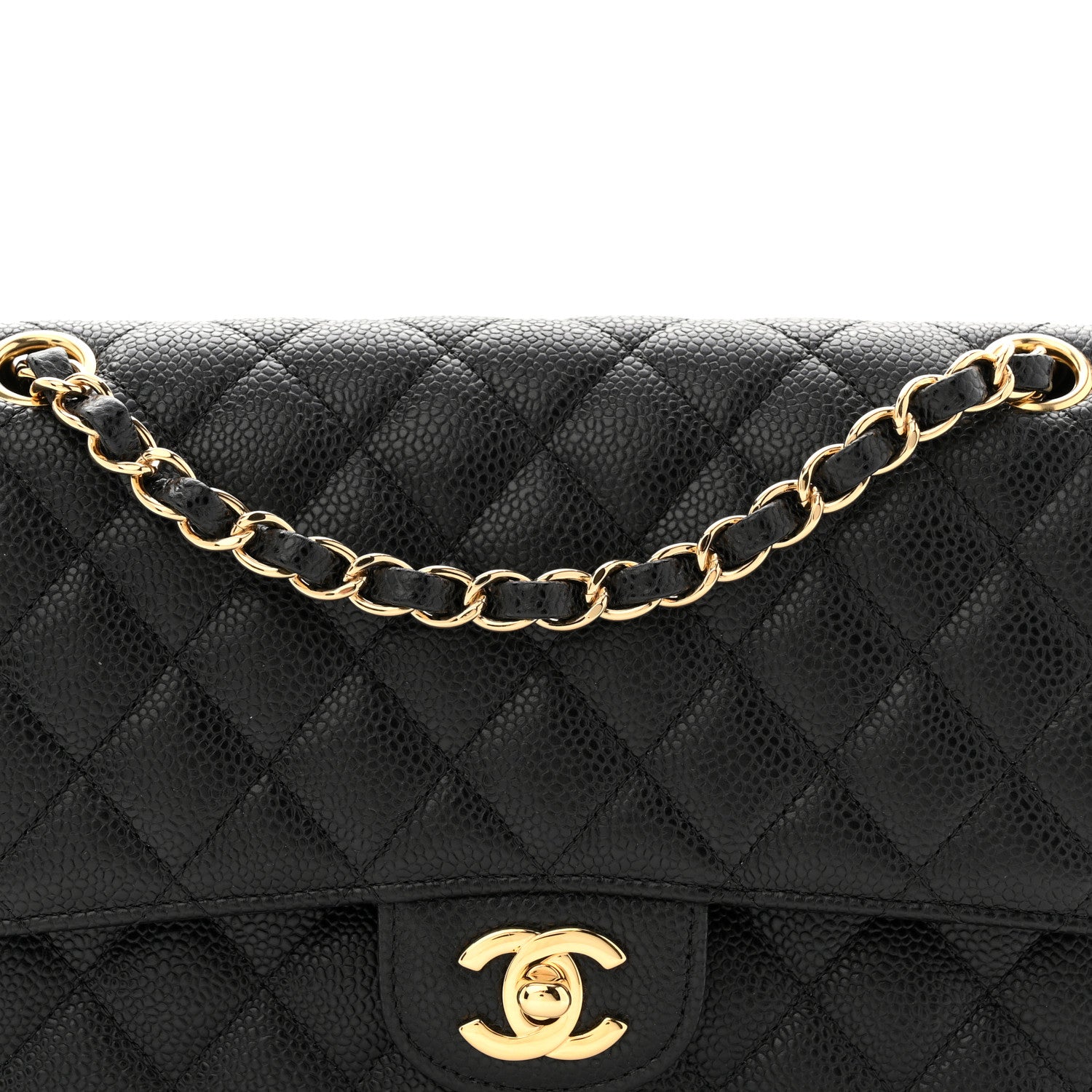 Chanel Caviar Quilted Medium Double Flap Black 8 of 11