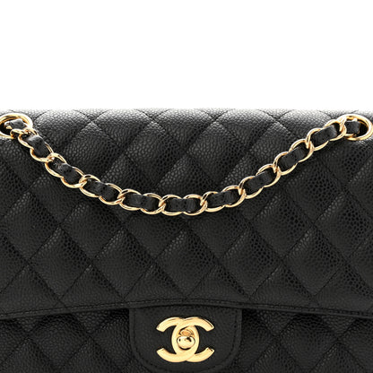 Chanel Caviar Quilted Medium Double Flap Black 8 of 11