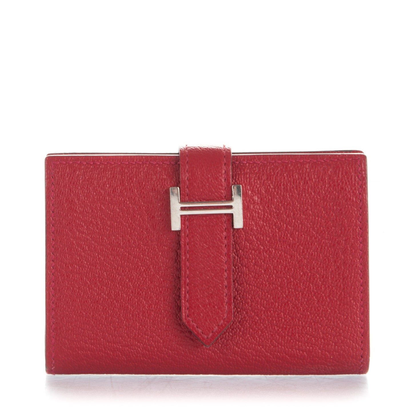 Chevre Mysore Mini Bearn Wallet Rouge Casaque