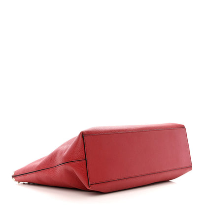 Valentino Garavani Grained Calfskin Rockstud Shoulder Tote Rosso Valentino 4 of 22