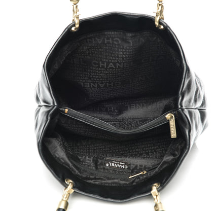 Chanel Deerskin CC Tote Black 5 of 7