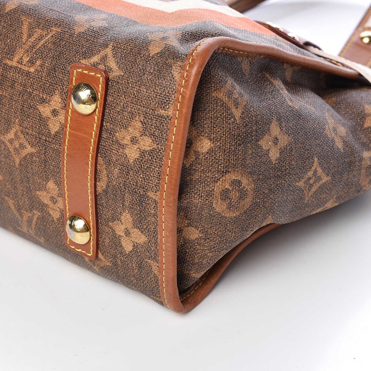 Monogram Rayures Tisse Sac PM