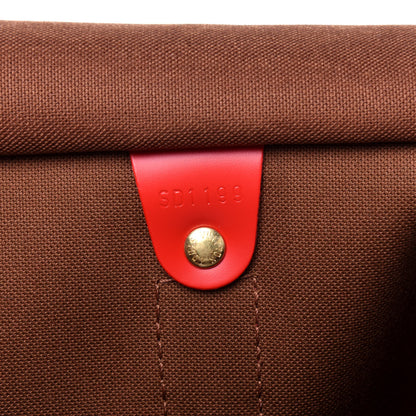 Louis Vuitton Calfskin Monogram Keepall Bandouliere 50 Coquelicot 6 of 12