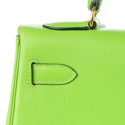 Hermes Veau Gulliver Kelly Retourne 32 Vert Cru 14 of 27