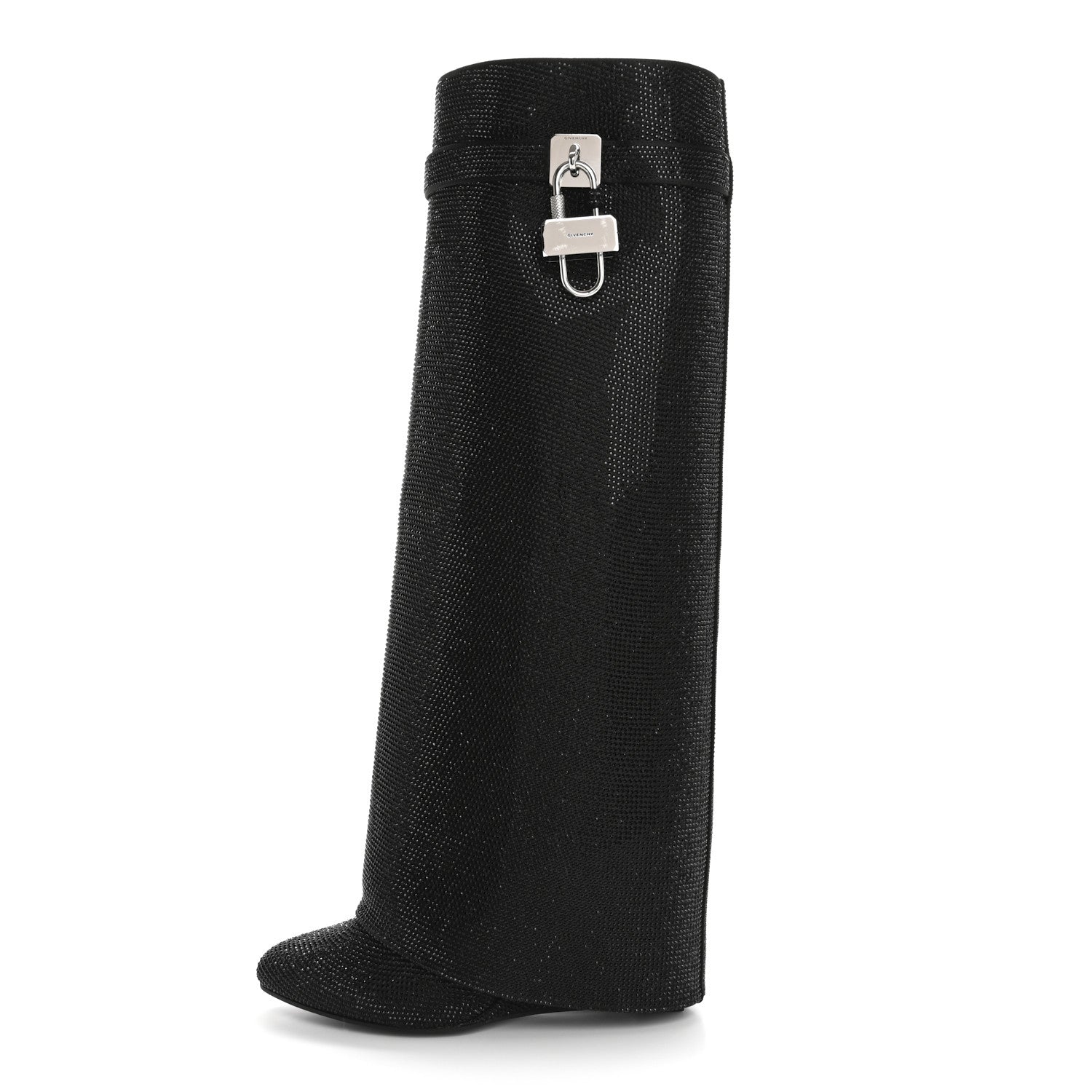 Givenchy Crystal Shark Lock Pant Boots 38.5 Black 1 of 9