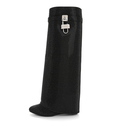 Givenchy Crystal Shark Lock Pant Boots 38.5 Black 1 of 9