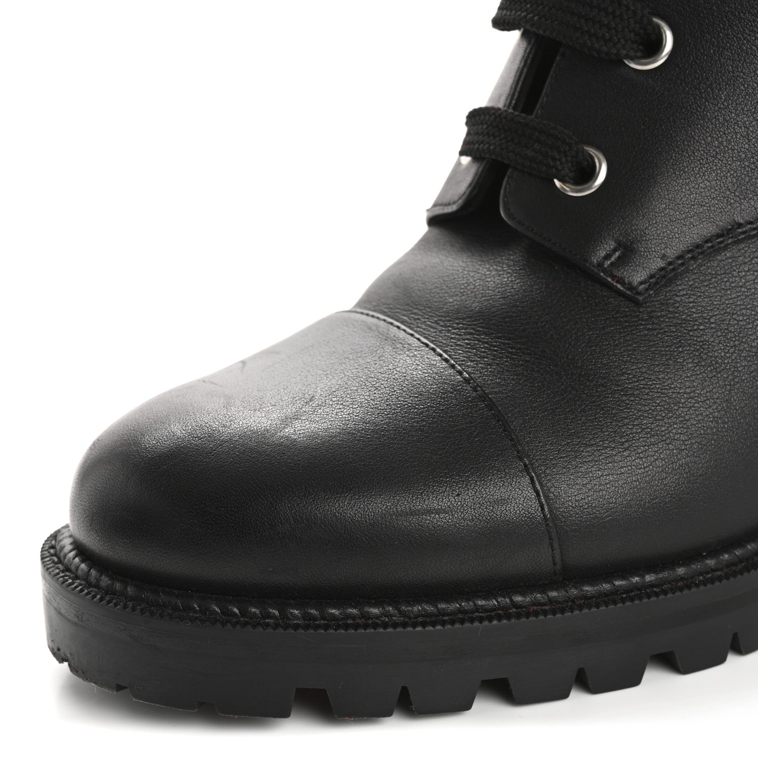 Christian Louboutin En Hiver Mixed Dual-Zip Booties 39 Black 12 of 13