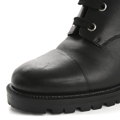 Christian Louboutin En Hiver Mixed Dual-Zip Booties 39 Black 12 of 13