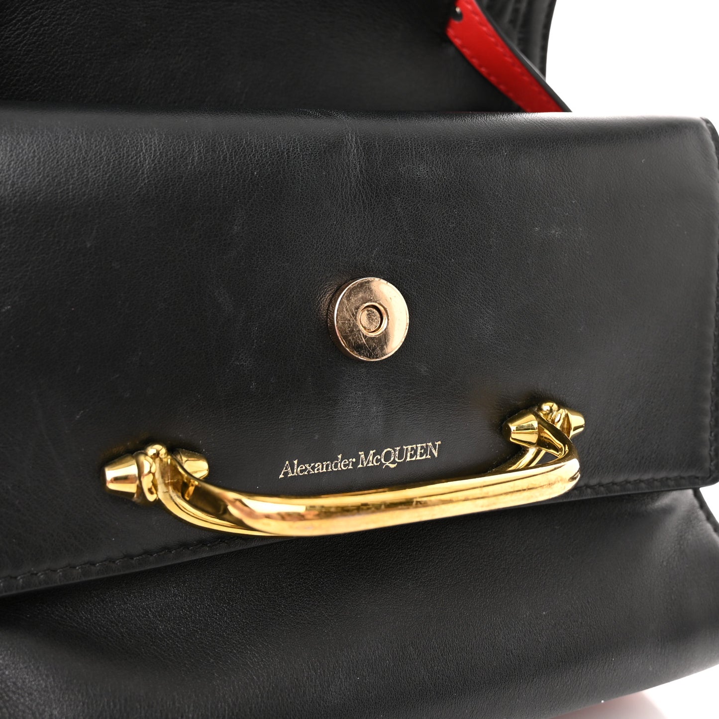 Calfskin The Small Story Bag Black Red