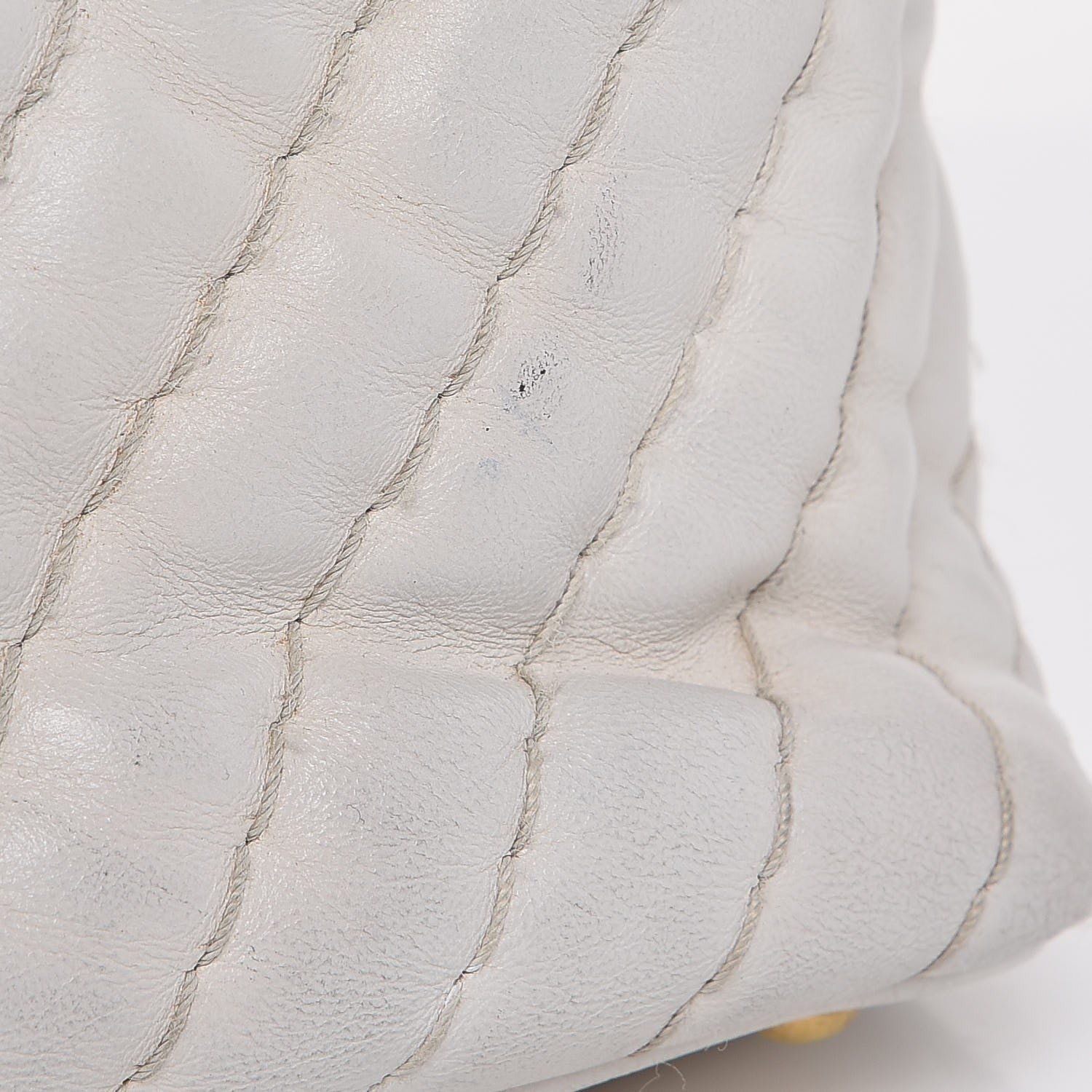 Chanel Calfskin Surpique Chevron Tote White 15 of 16
