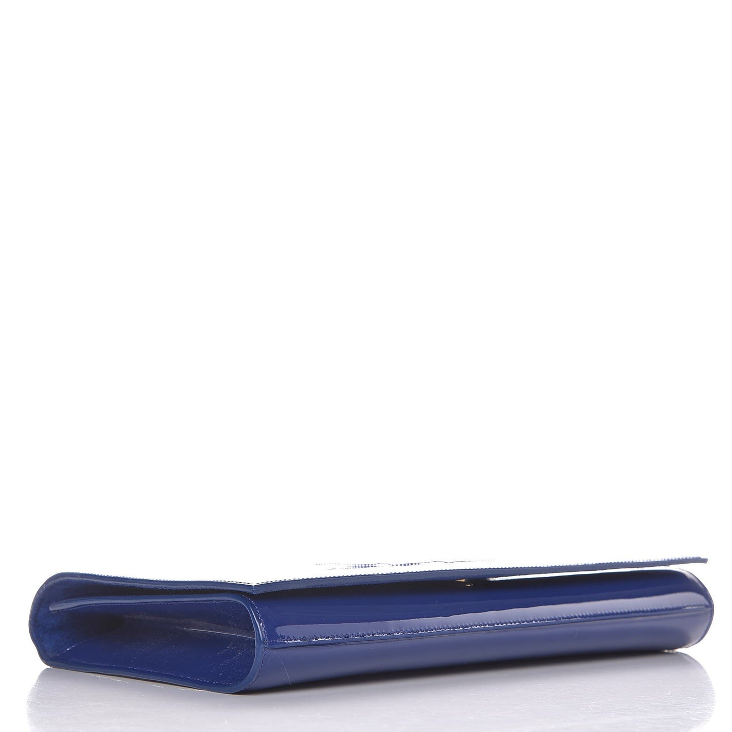 Patent Calfskin Monogram Large Belle De Jour Clutch Royal Blue