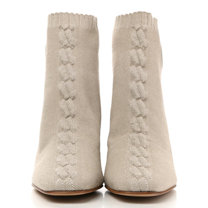 Hermes Knit Calfskin Volver 60 Ankle Boots 39.5 Nocciola 2 of 9