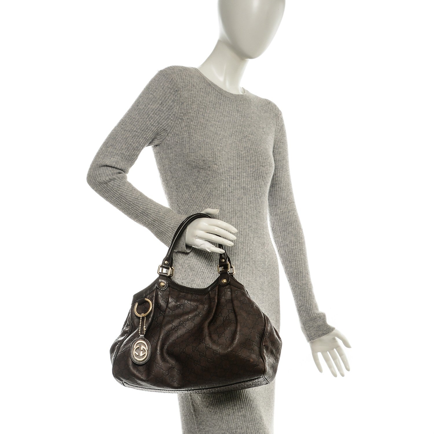 Gucci Guccissima Medium Sukey Tote Chocolate 2 of 6