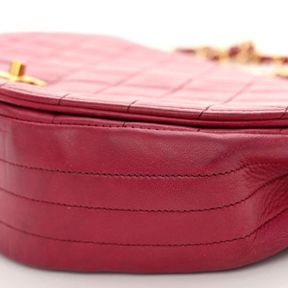 Chanel Lambskin Quilted Small Half Moon Flap Dark Pink 11 of 11