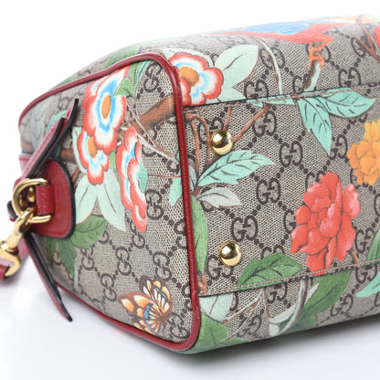 Gucci GG Supreme Monogram Tian Small Boston Beige Multicolor Red 9 of 13