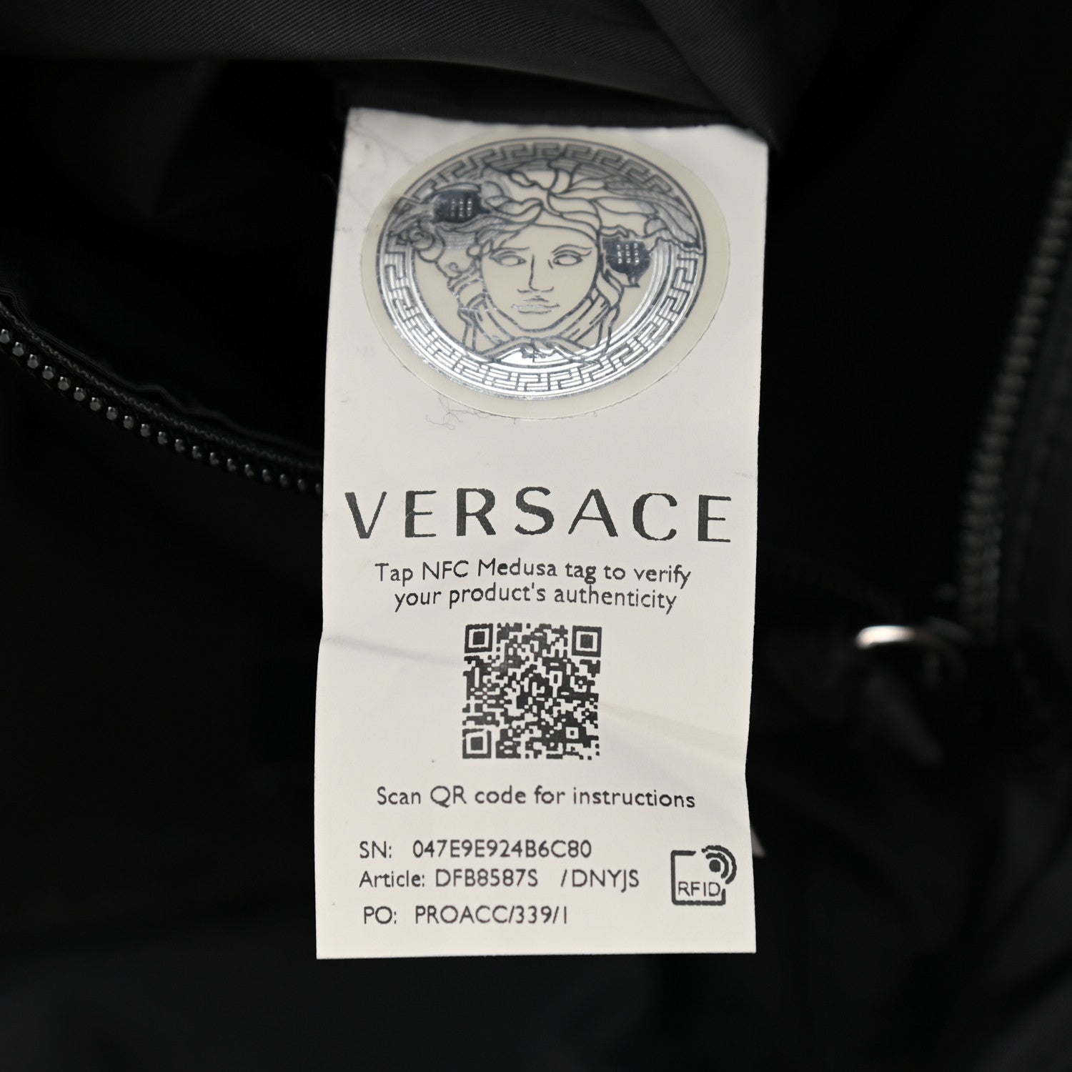 Versace Nylon Belt Bag Black 7 of 12