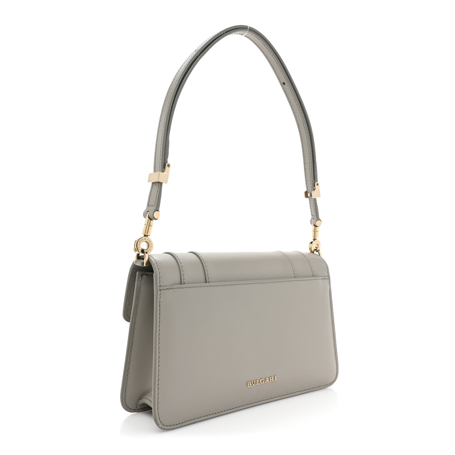 Bulgari Calfskin Serpenti Forever East West Shoulder Bag Opal Grey 3 of 14