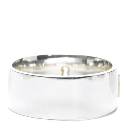 Tiffany Sterling Silver 18K Yellow Gold Lock Hinged Bangle Bracelet 3 of 5